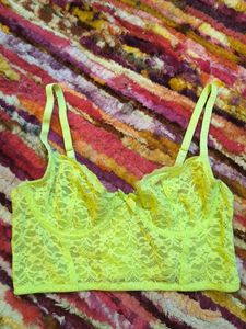 Neon Yellow Lace Bralette