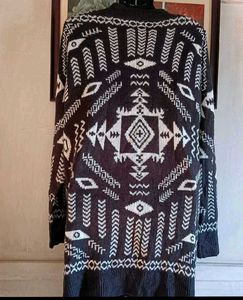Boho Pattern Long Cardigan
