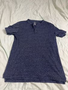 Men's Heathered Henley T-Shirt