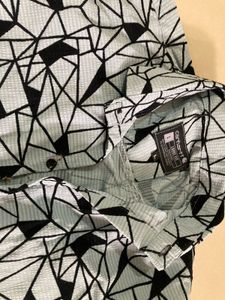 Geometric Print Long Sleeve Shirt