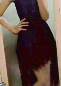 Stunning Black High-Low Evening Gown