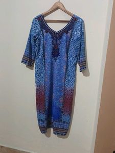 Blue Printed Kurta set