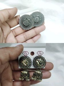 2 pair Jhumka Earrings