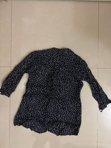 Black &amp; White Polka Dot Top