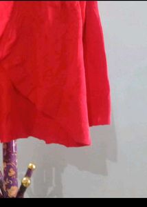 Chic Red Tie-Front Cardigan
