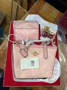 Coach Pink Signature Tote Set
