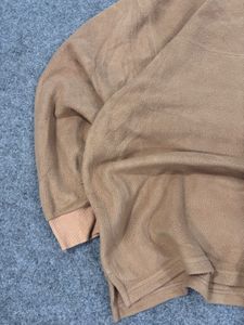 Cozy Brown Fleece Pocket Sweatshirt