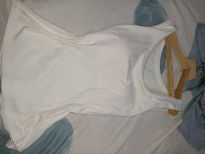 Padded White  Tank Top