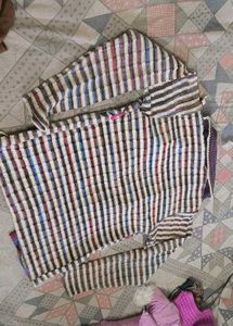 Striped Embroidered Knit Cardigan