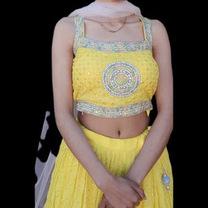 Yellow Colour Lehenga Choli