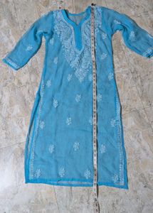 Sky Blue Chikankari Kurta