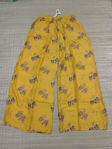 Mustard Colour Rayon Palazzo