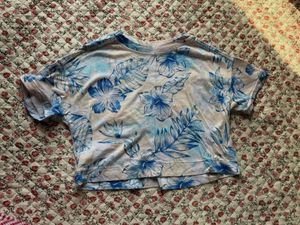 Floral Print Cropped T-Shirt