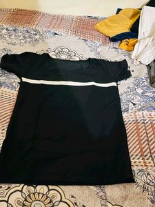 Black T-Shirt with White Pant