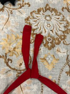 Y2K Red Halter Neck Top with Button Detail