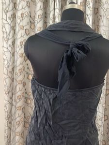 Sleek Dark Grey V-Neck Tank Top