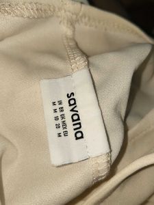 SAVANA Cream Button-Up Vest Top