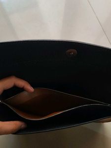 Stylish Brown Faux Leather Clutch
