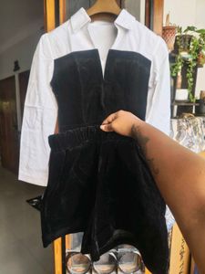 Black & White Romper Set (S/M)