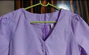 Cute Lavender Peplum Top