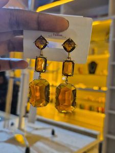 Chunky Gemstone Drop Earrings