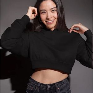 Zudio Black Cropped Hoodie