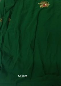 Green Embroidered Saree Fabric