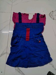 Cute Pink & Blue Baby Dress