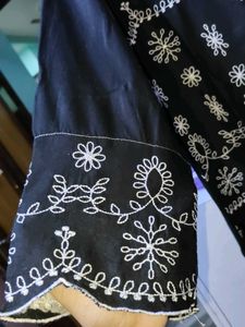 Black Codset with all over Embroidery
