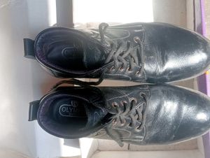 Olympic Shoes Men's Black High-Ankle Casual Boots