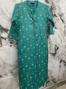 Stylish Teal Printed Kurta
