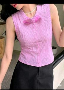 Chic Pink  Sleeveless Top