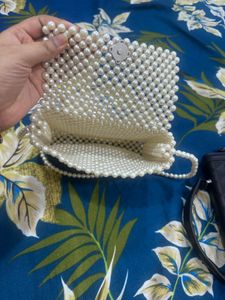 Elegant Pearl Beaded handmade Bag