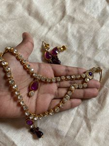 Exquisite Kundan Necklace & Earrings Set