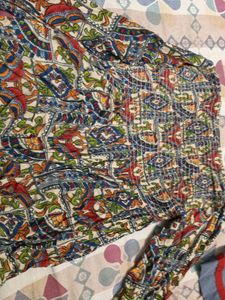 woman printed relax peplum top