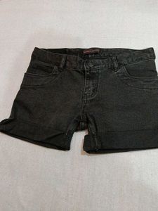 Womens black Denim Shorts