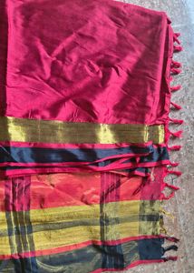 Vibrant Checked Silk Saree