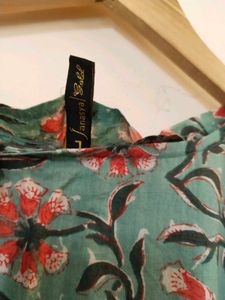Janasya Gold L Size Anarkali Floor Length Kurta