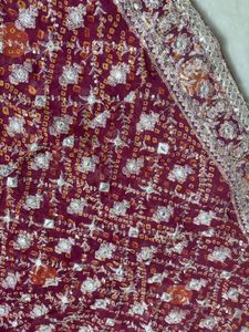 Maroon Sequined Lehenga Choli Set