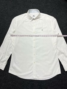Lacoste White Long Sleeve Button-Up Shirt