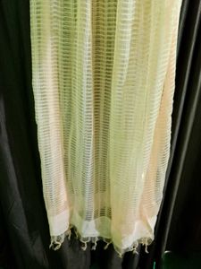 Light Peach Striped Dupatta
