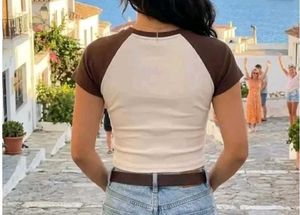 Dream Tunnel Graphic Crop Top
