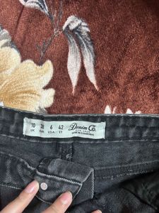 Distressed Black Denim Shorts