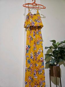 Yellow Floral Maxi Dress