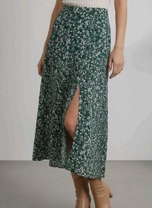 Floral Print Midi Skirt