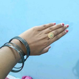 Set of Black Metal Bangles