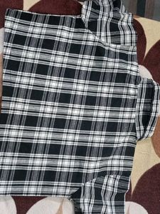 Dc Black Ans White Check Shirt