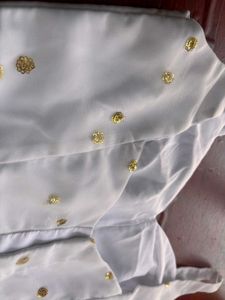 White Blouse with Gold Embellishments