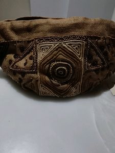 Spacious Jute Bag With Beautiful Embroidery