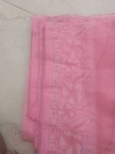 Beautiful Pink Floral Saree